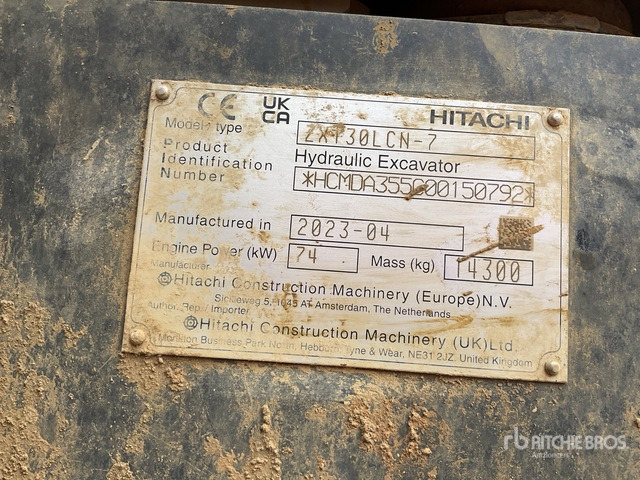 2023 Hitachi ZX130LCN-7 Tracked Excavator - Escavadora de rastos: foto 1 2023 Hitachi ZX130LCN-7 Tracked Excavator - Escavadora de rastos: foto 1