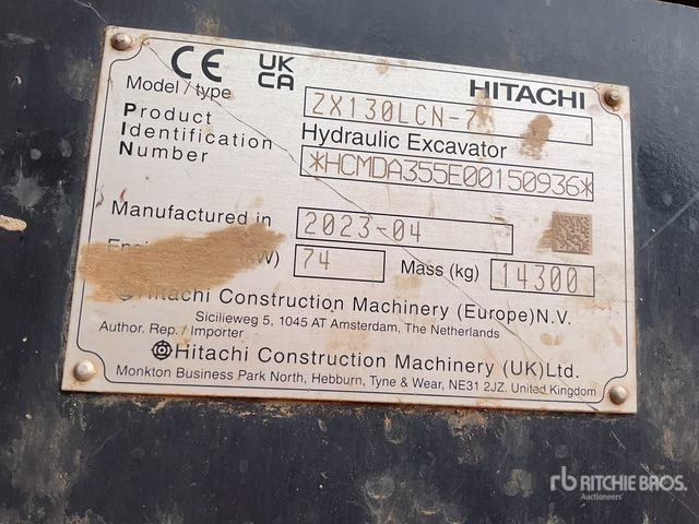 2023 Hitachi ZX130LCN-7 Tracked Excavator - Escavadora de rastos: foto 2 2023 Hitachi ZX130LCN-7 Tracked Excavator - Escavadora de rastos: foto 2
