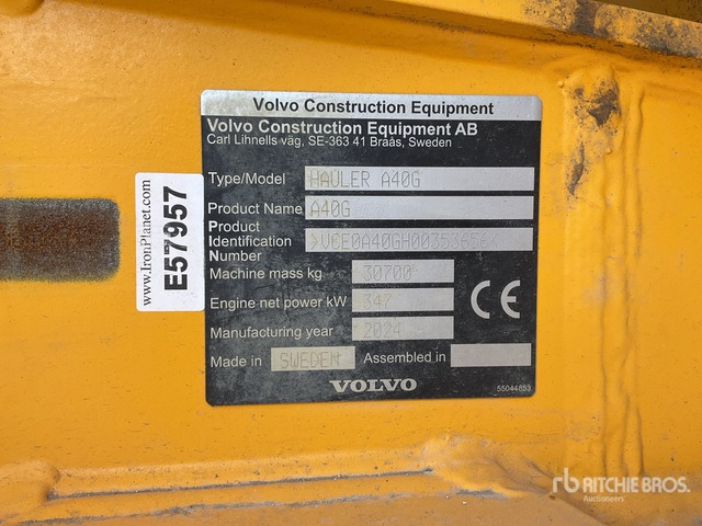 2024 Volvo A40G Articulated Dump Truck - Caminhão articulado: foto 2 2024 Volvo A40G Articulated Dump Truck - Caminhão articulado: foto 2
