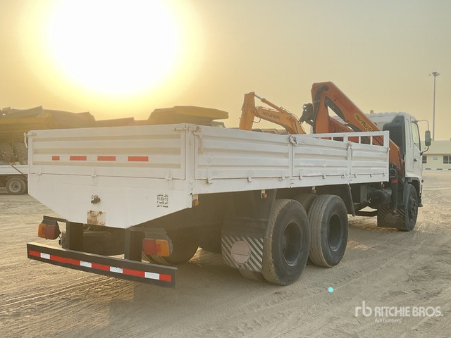 2008 Hino 145 2007 Palfinger K10000 Knuckle B ... Flatbed Truck with Crane - Camião de caixa aberta/ Plataforma, Camião grua: foto 3 2008 Hino 145 2007 Palfinger K10000 Knuckle B ... Flatbed Truck with Crane - Camião de caixa aberta/ Plataforma, Camião grua: foto 3