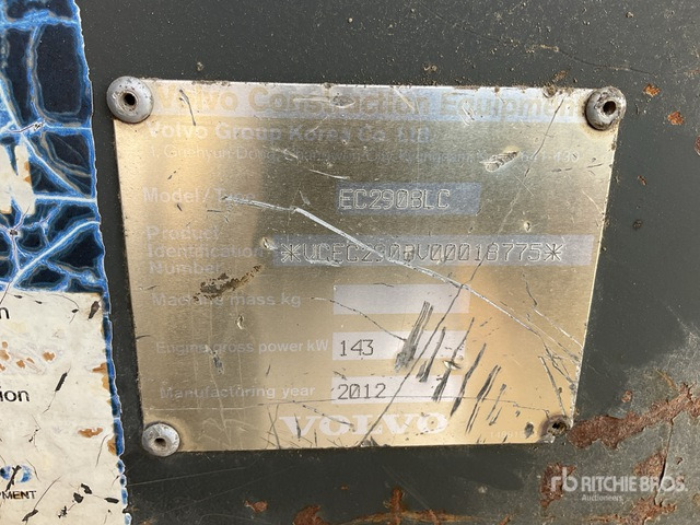 2012 Volvo EC290BLC - Escavadora de rastos: foto 3 2012 Volvo EC290BLC - Escavadora de rastos: foto 3