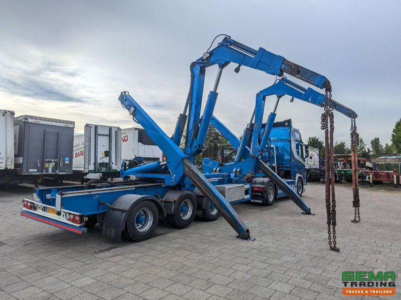 HAMMAR 151 HC 3-Assen - SideLoader36T - ContainerStacking - Gooseneck - Extended Boom - Afstandbediening - Semi-reboque transportador de contêineres/ Caixa móvel: foto 1 HAMMAR 151 HC 3-Assen - SideLoader36T - ContainerStacking - Gooseneck - Extended Boom - Afstandbediening - Semi-reboque transportador de contêineres/ Caixa móvel: foto 1