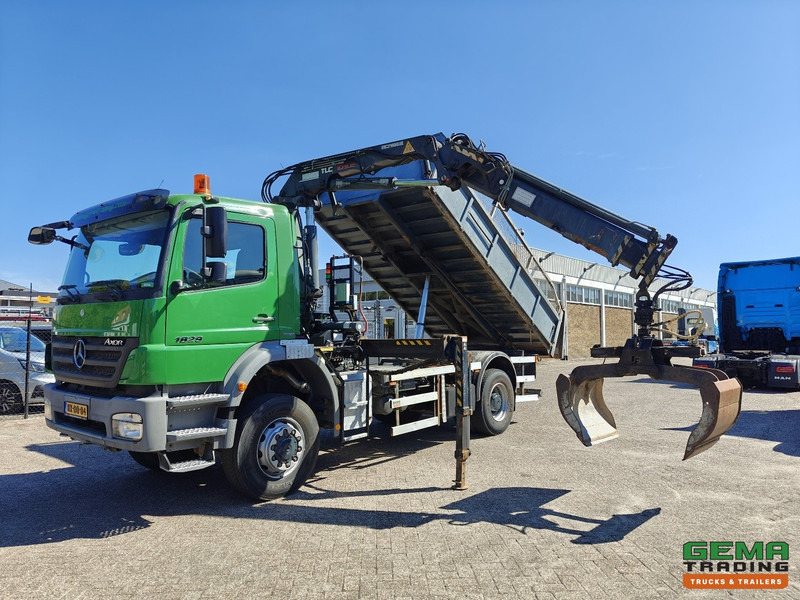 Mercedes-Benz AXOR 1829 AK 4x4 Dagcab Euro5 - Kipper + Terex 105.2 - RadioGrafisch - NaafReductie - Camião basculante, Camião grua: foto 1 Mercedes-Benz AXOR 1829 AK 4x4 Dagcab Euro5 - Kipper + Terex 105.2 - RadioGrafisch - NaafReductie - Camião basculante, Camião grua: foto 1