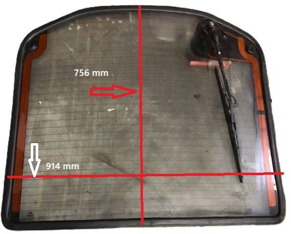 Back window for Linde - Vidro e peças para Equipamento de movimentação: foto 1 Back window for Linde - Vidro e peças para Equipamento de movimentação: foto 1