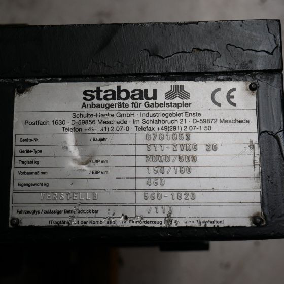 Stabau Fork positioner with separate side shift - Equipamento para Equipamento de movimentação: foto 5 Stabau Fork positioner with separate side shift - Equipamento para Equipamento de movimentação: foto 5