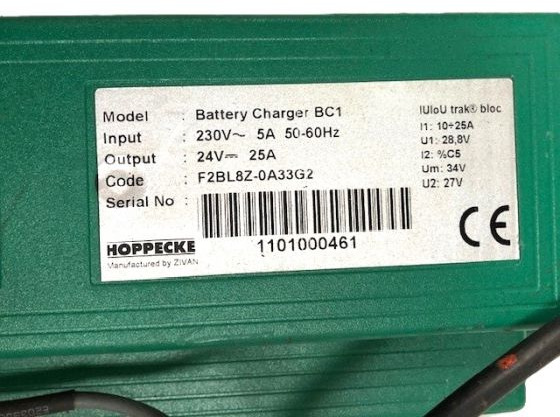 Hoppecke Battey charger 24V/25A - Sistema elétrico para Equipamento de movimentação: foto 3 Hoppecke Battey charger 24V/25A - Sistema elétrico para Equipamento de movimentação: foto 3
