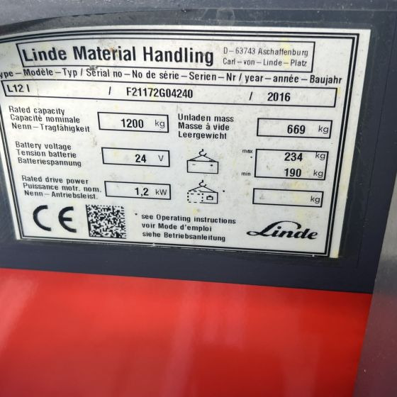 Stacker Linde L12 (1172): foto 7