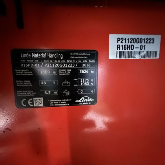 Linde R16HD (1120) - Empilhador retráctil: foto 2 Linde R16HD (1120) - Empilhador retráctil: foto 2