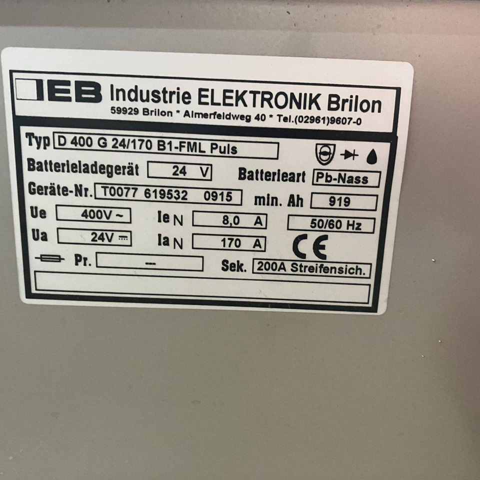 Peça de reposição para Equipamento de movimentação Tricom 24V/170A WA Futur: foto 6