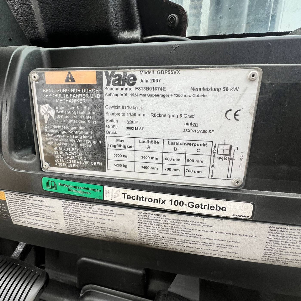 Empilhador a diesel Yale GDP55VX: foto 19 Empilhador a diesel Yale GDP55VX: foto 19