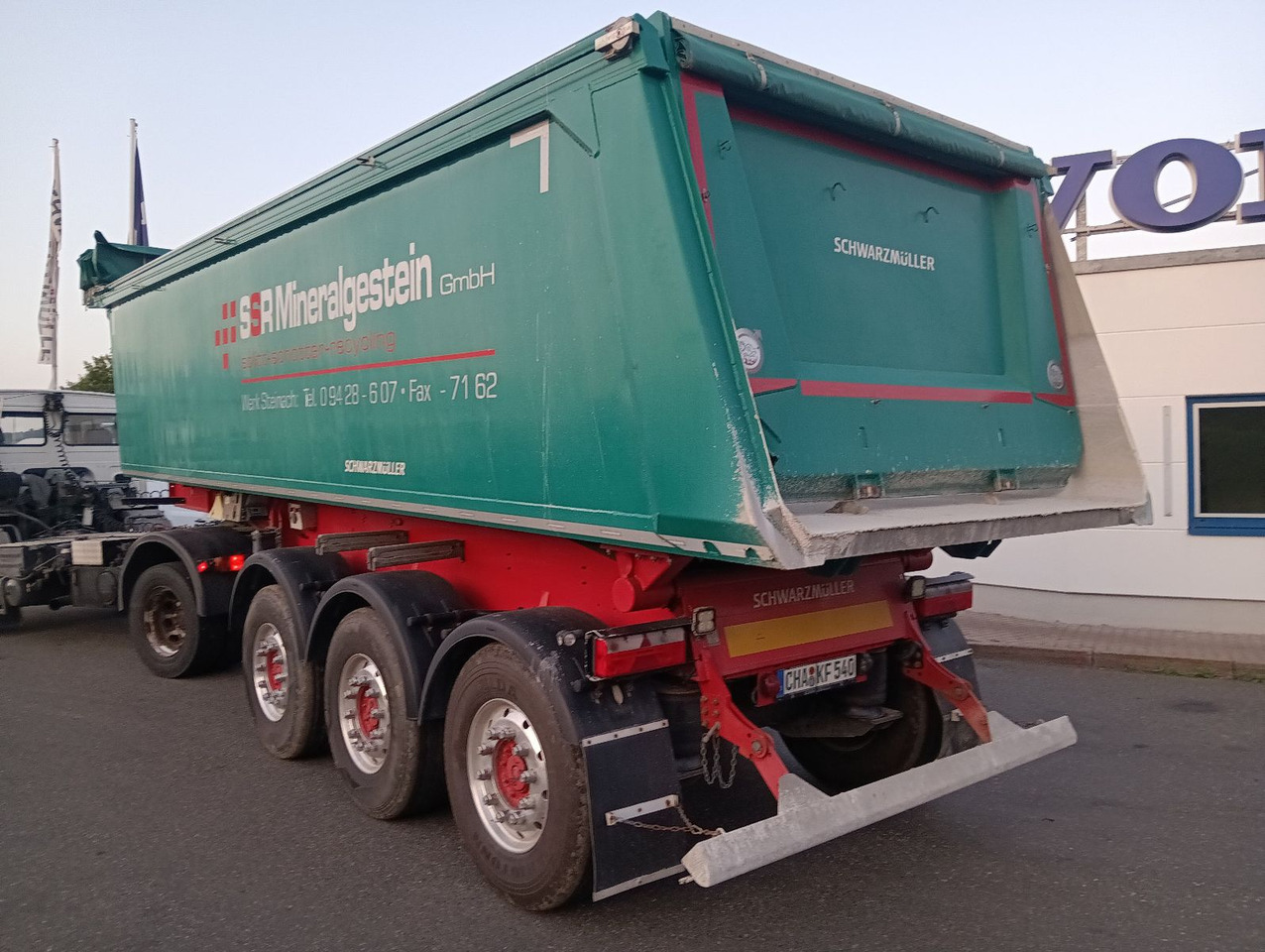 Schwarzmüller 3-A Alumulde ALCOA 27m3 SAF Lift 5,4t el.Verdeck - Semi-reboque basculante: foto 1 Schwarzmüller 3-A Alumulde ALCOA 27m3 SAF Lift 5,4t el.Verdeck - Semi-reboque basculante: foto 1