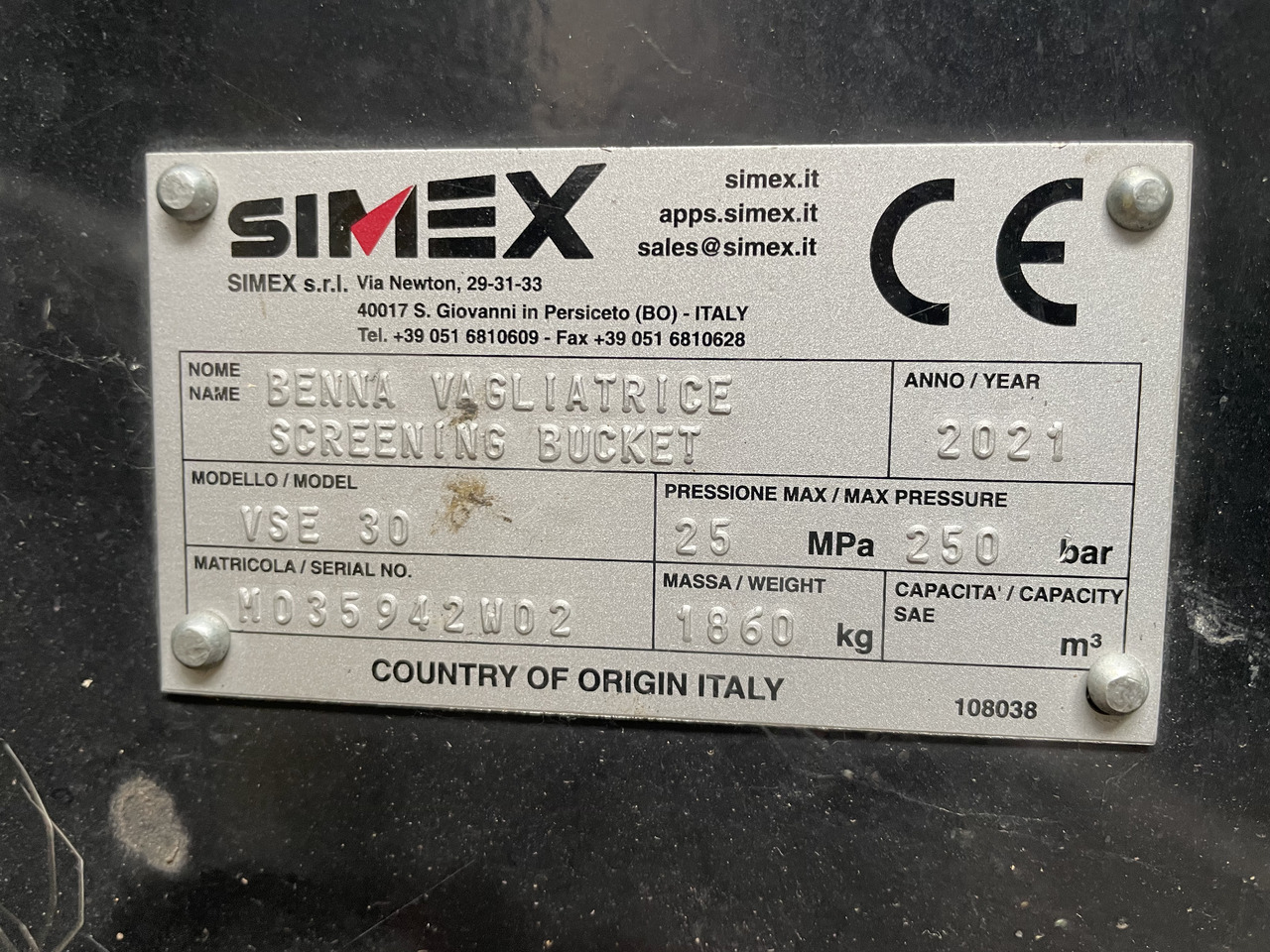 Simex VSE Siebschaufeln m. hydr. WELLENVERSTELLUNG - Balde para separação para Escavadeira: foto 4 Simex VSE Siebschaufeln m. hydr. WELLENVERSTELLUNG - Balde para separação para Escavadeira: foto 4