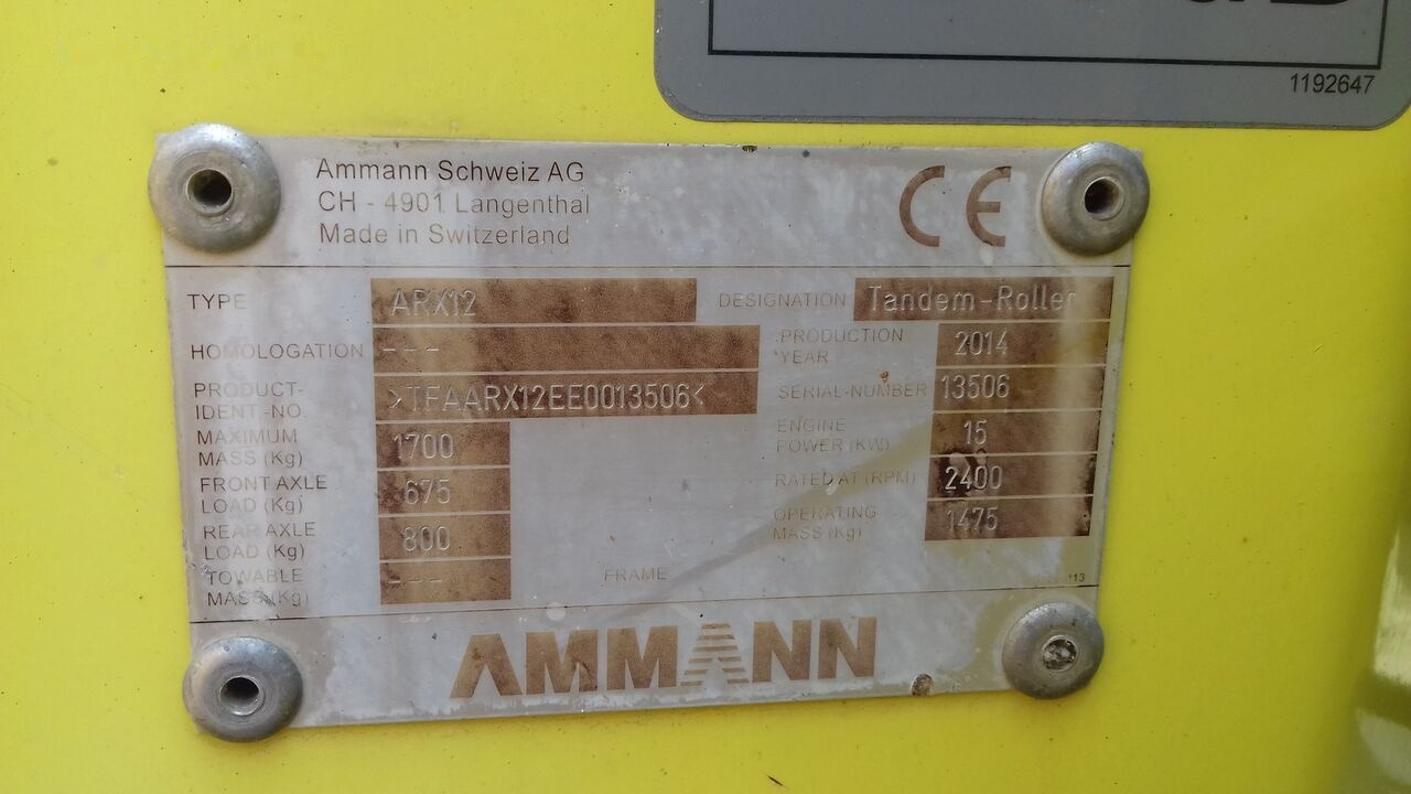 Ammann ARX 12 - Compactador pequeno de asfalto: foto 3 Ammann ARX 12 - Compactador pequeno de asfalto: foto 3