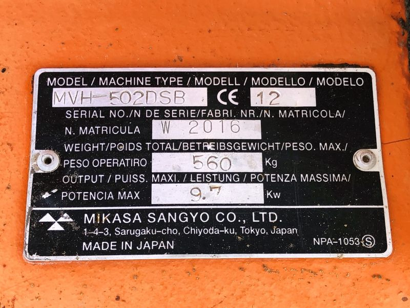 Diverses MIKASA MVH 502 (2906) - Placas vibratórias: foto 3 Diverses MIKASA MVH 502 (2906) - Placas vibratórias: foto 3