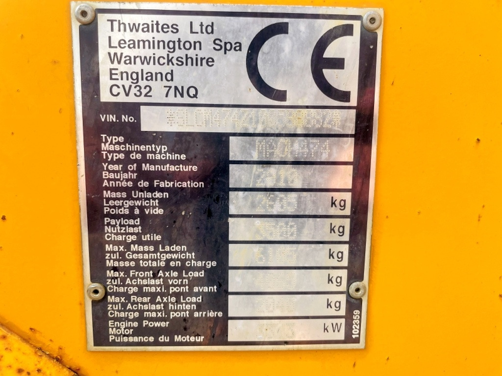 Thwaites Mach 474 (4083) - Tombador: foto 3 Thwaites Mach 474 (4083) - Tombador: foto 3