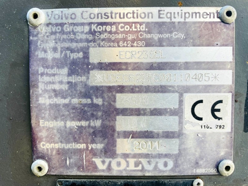Volvo ECR235CL (3445) - Escavadora de rastos: foto 3 Volvo ECR235CL (3445) - Escavadora de rastos: foto 3
