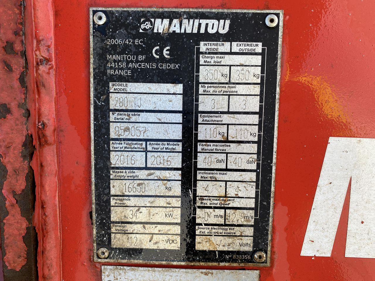 Plataforma articulada Manitou 280TJ: foto 10 Plataforma articulada Manitou 280TJ: foto 10