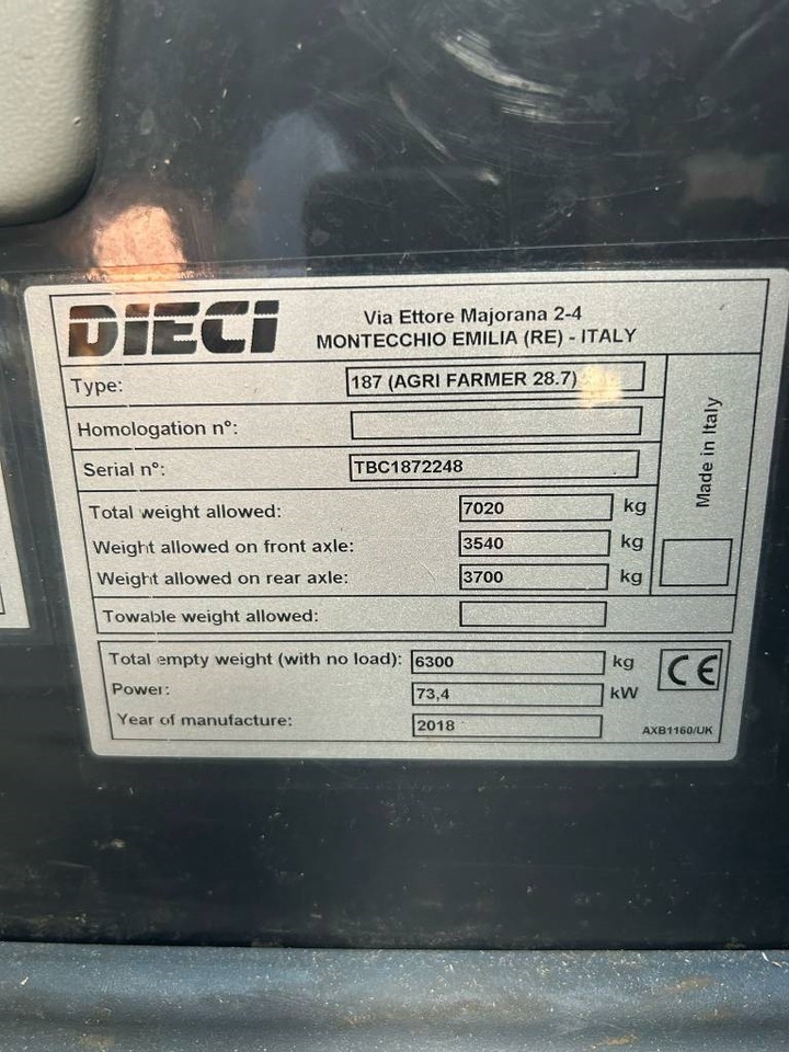 Empilhador telescópico Dieci Agri Farmer 28.7: foto 15