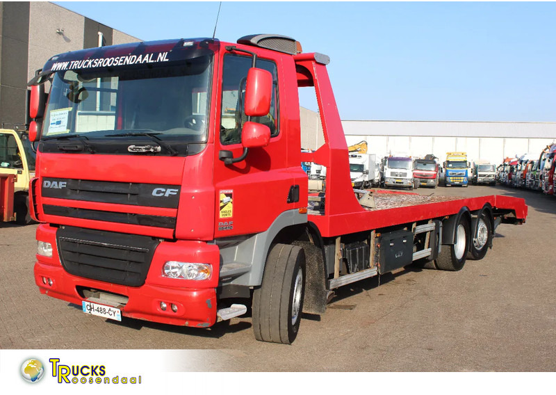 DAF CF 85.410 + EURO 5 + EXTENDABLE PLATFORM HYDROLIC + 6X2 + 3X IN STOCK / WINCH - Camião transporte de veículos: foto 1 DAF CF 85.410 + EURO 5 + EXTENDABLE PLATFORM HYDROLIC + 6X2 + 3X IN STOCK / WINCH - Camião transporte de veículos: foto 1