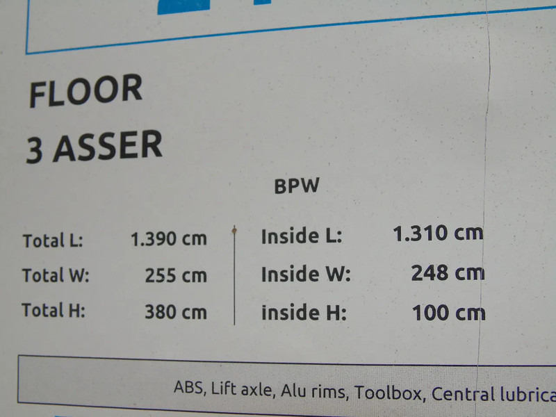 Semi-reboque plataforma/ Caixa aberta Floor + KENNIS 16TON + 3x BPW: foto 14