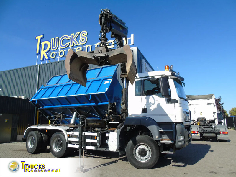 MAN TGS 26.400 + 6x6 + HIAB 166 E3 HIPRO + 3SIDE TIPPER - Camião grua: foto 1 MAN TGS 26.400 + 6x6 + HIAB 166 E3 HIPRO + 3SIDE TIPPER - Camião grua: foto 1