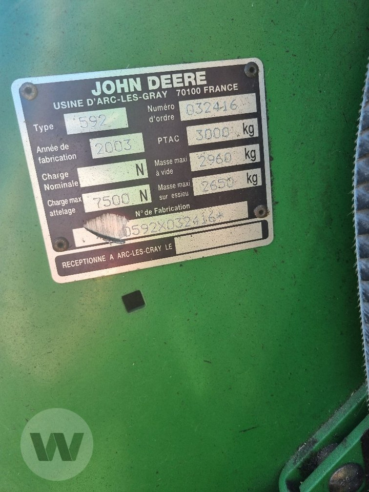 John Deere 592 - Enfardadeira de fardos redondos: foto 2 John Deere 592 - Enfardadeira de fardos redondos: foto 2