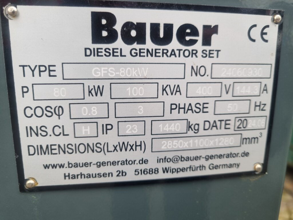 BAUER GFS-80 kW diesel generator - Gerador elétrico: foto 4 BAUER GFS-80 kW diesel generator - Gerador elétrico: foto 4