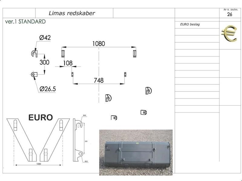 Limas Balletang Balletang med EURO beslag på. - Grampo para Máquina agrícola: foto 2 Limas Balletang Balletang med EURO beslag på. - Grampo para Máquina agrícola: foto 2