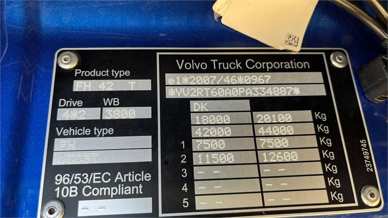 Volvo FH 540 Globetrotter XL, fuld luft affjedring og Al - Tractor: foto 4 Volvo FH 540 Globetrotter XL, fuld luft affjedring og Al - Tractor: foto 4