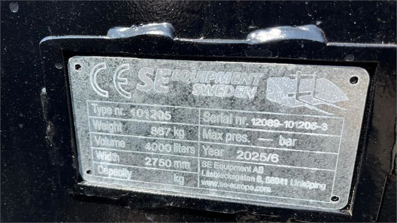 Pá carregadora de rodas Volvo 4m3 skovl med Volvo beslag på. Den er 2.75m bred: foto 7