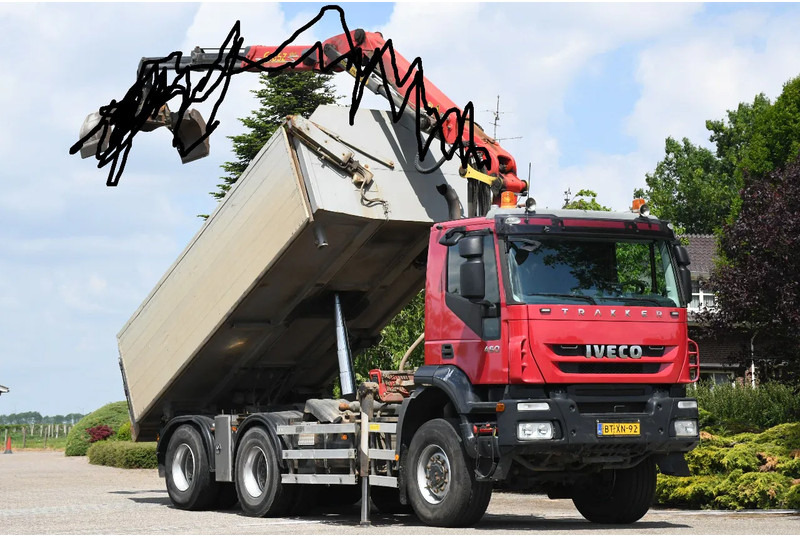 Iveco TRAKKER 450ps !!Z-KRAAN!!RADIO REMOTE!!3 SIDED TIPPER!!EURO5!! 10MM CHASSIS LIBIA!! - Camião basculante, Camião grua: foto 1 Iveco TRAKKER 450ps !!Z-KRAAN!!RADIO REMOTE!!3 SIDED TIPPER!!EURO5!! 10MM CHASSIS LIBIA!! - Camião basculante, Camião grua: foto 1
