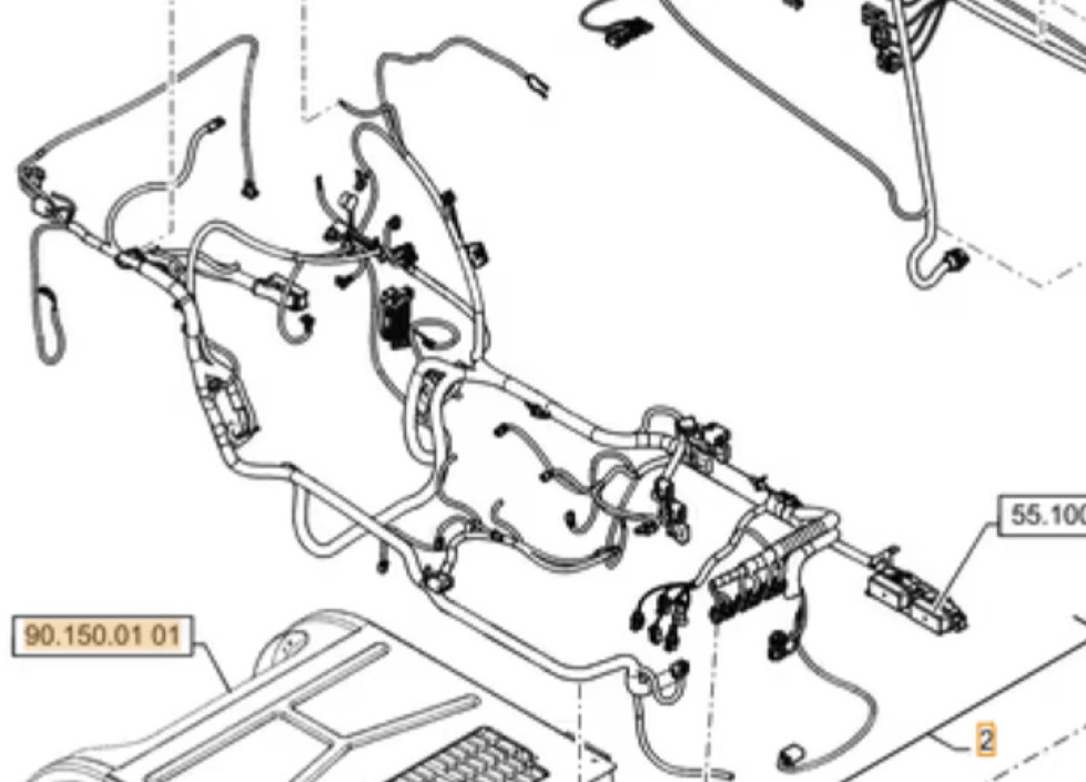 Case 47377806 - 47357795 - Cables/ Wire harness para Máquina de construção: foto 1 Case 47377806 - 47357795 - Cables/ Wire harness para Máquina de construção: foto 1