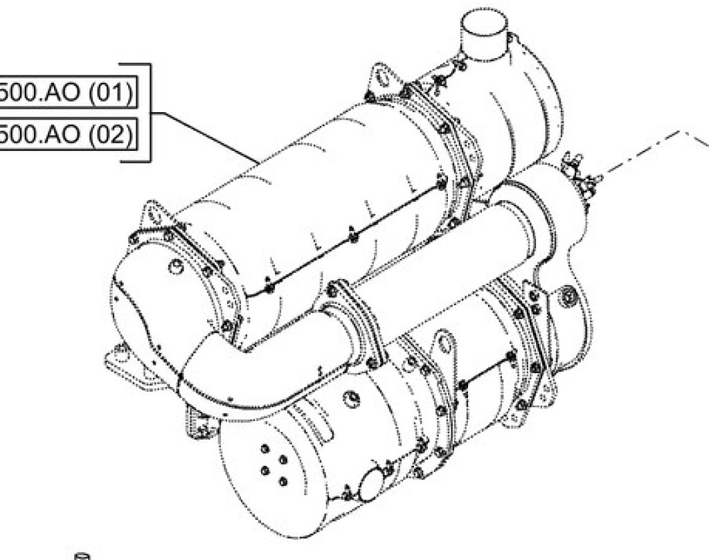 Case 48108098 - KBH16600 - Silenciador para Máquina de construção: foto 1 Case 48108098 - KBH16600 - Silenciador para Máquina de construção: foto 1