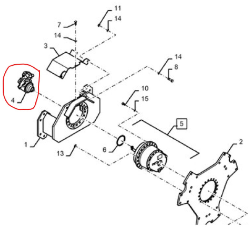 Case 48180109 - Motor hidráulico para Máquina agrícola: foto 1 Case 48180109 - Motor hidráulico para Máquina agrícola: foto 1