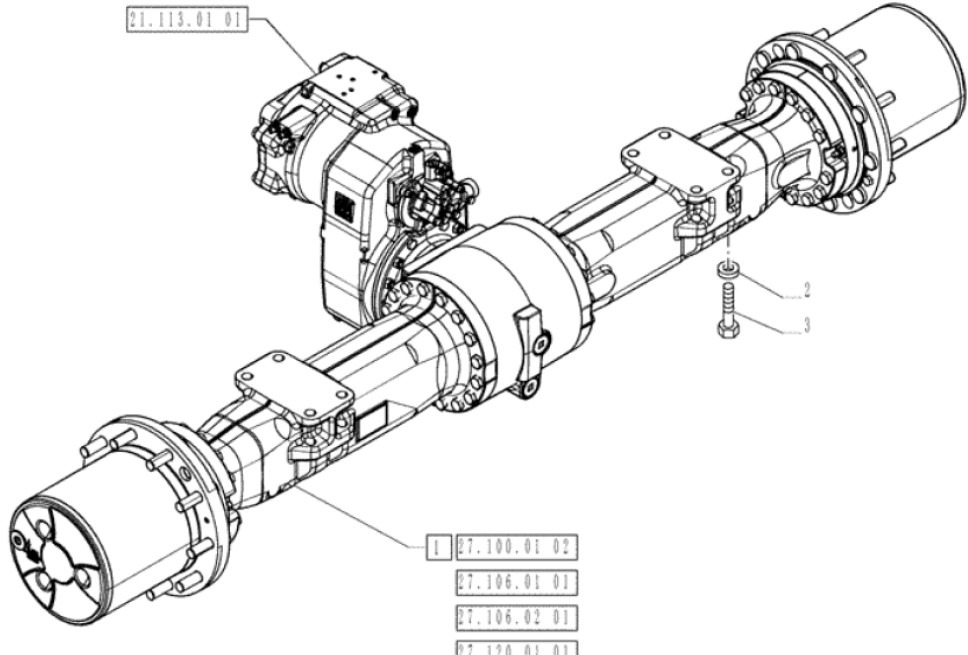 Case 84273268 - Eixo traseiro para Máquina de construção: foto 1 Case 84273268 - Eixo traseiro para Máquina de construção: foto 1