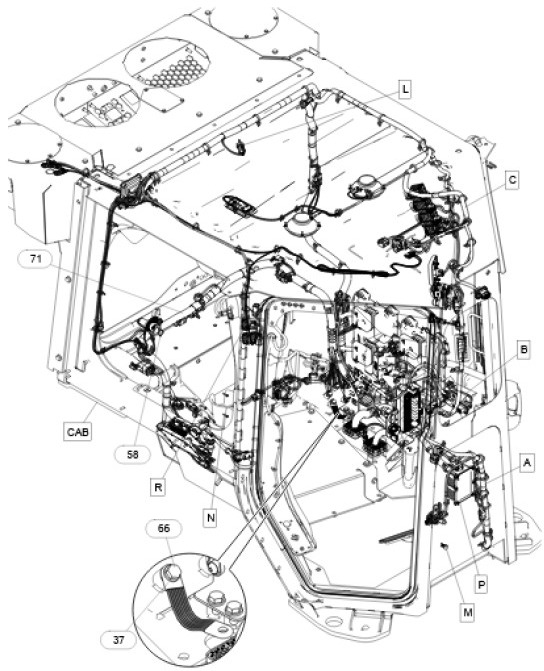 Caterpillar 5880903 - 5845660 - Cables/ Wire harness para Máquina de construção: foto 1 Caterpillar 5880903 - 5845660 - Cables/ Wire harness para Máquina de construção: foto 1