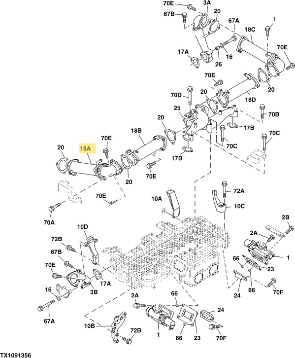 Hitachi 8976067173 - 87646088 - Radiador EGR para Máquina agrícola: foto 1 Hitachi 8976067173 - 87646088 - Radiador EGR para Máquina agrícola: foto 1