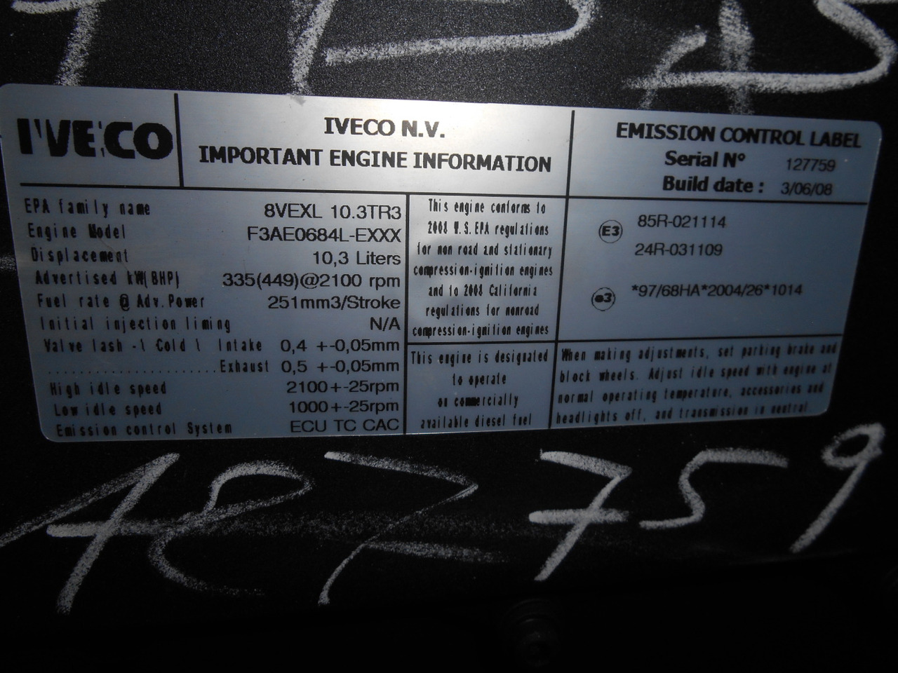 Iveco F3AE0684L - Motor para Máquina de construção: foto 2 Iveco F3AE0684L - Motor para Máquina de construção: foto 2
