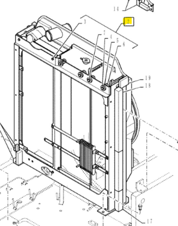 Kobelco YT05P00028F1 - Radiador para Máquina de construção: foto 1 Kobelco YT05P00028F1 - Radiador para Máquina de construção: foto 1