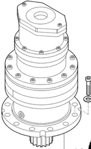 New Holland 152403282 - Motor de giro para Máquina de construção: foto 1 New Holland 152403282 - Motor de giro para Máquina de construção: foto 1