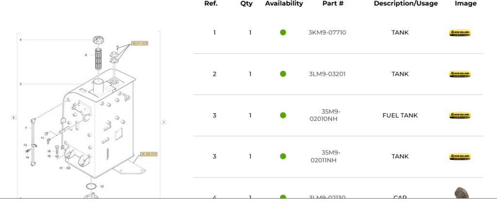 New Holland 3KM9-07710 - Tanque de combustível para Máquina de construção: foto 1 New Holland 3KM9-07710 - Tanque de combustível para Máquina de construção: foto 1
