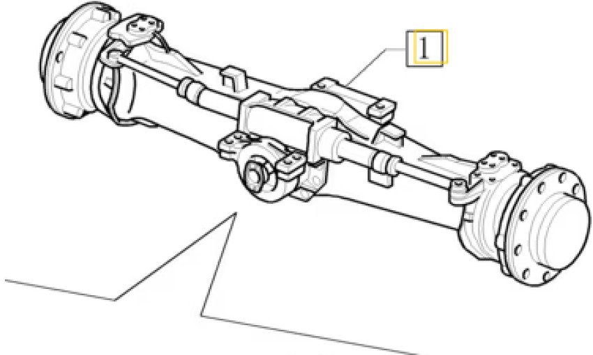 New Holland 87484641 - Eixo dianteiro para Máquina de construção: foto 1 New Holland 87484641 - Eixo dianteiro para Máquina de construção: foto 1