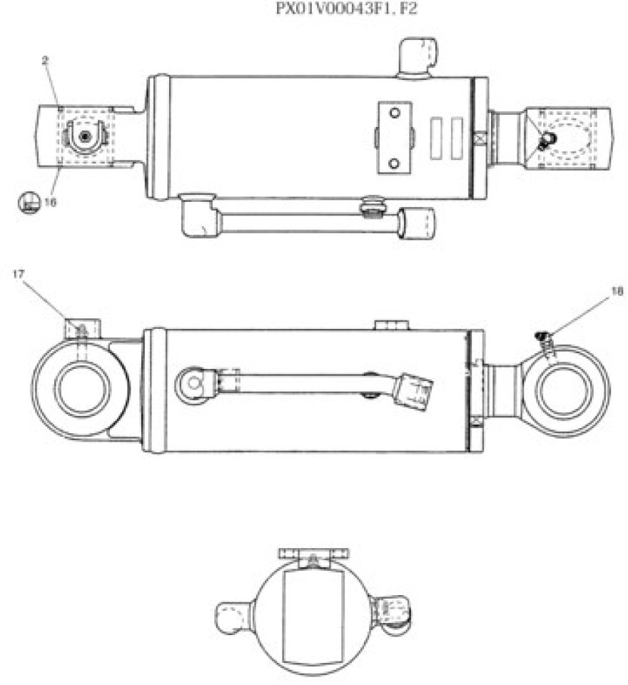 New Holland PX01V00043F2 - 72286391 - Cilindro hidráulico para Máquina agrícola: foto 1 New Holland PX01V00043F2 - 72286391 - Cilindro hidráulico para Máquina agrícola: foto 1