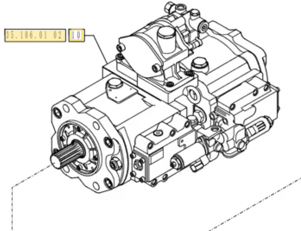 New Holland YB10V00005F4 - YB10V00005F2 - Bomba hidráulica para Máquina de construção: foto 2 New Holland YB10V00005F4 - YB10V00005F2 - Bomba hidráulica para Máquina de construção: foto 2