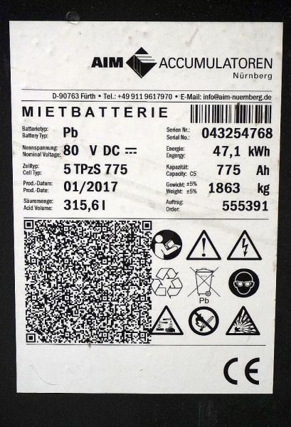 AIM 80 Volt 5 PzS 775 Ah - Bateria automotiva: foto 5 AIM 80 Volt 5 PzS 775 Ah - Bateria automotiva: foto 5