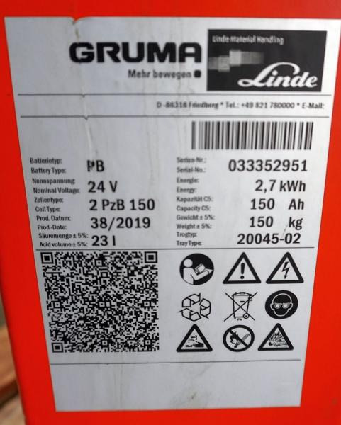 GRUMA 24 Volt 2 PzB 150 Ah - Bateria automotiva: foto 5 GRUMA 24 Volt 2 PzB 150 Ah - Bateria automotiva: foto 5