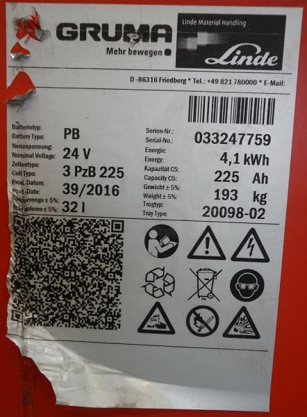 GRUMA 24 Volt 3 PzB 225 Ah - Bateria automotiva: foto 5 GRUMA 24 Volt 3 PzB 225 Ah - Bateria automotiva: foto 5