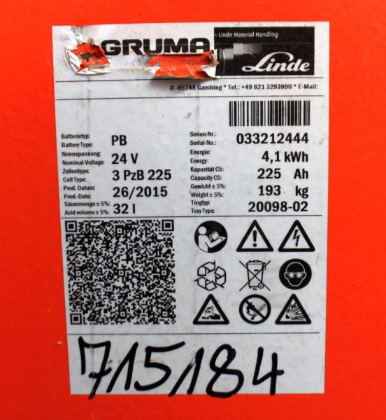 GRUMA 24 Volt 3 PzB 225 Ah - Bateria automotiva: foto 5 GRUMA 24 Volt 3 PzB 225 Ah - Bateria automotiva: foto 5