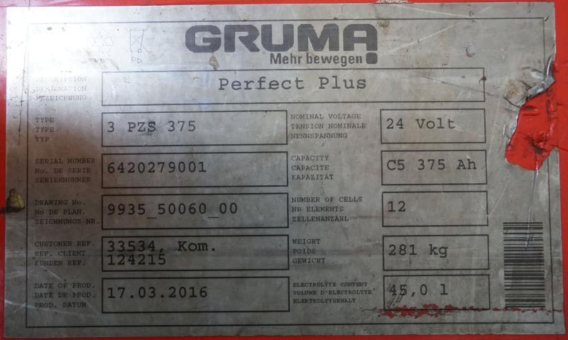GRUMA 24 Volt 3 PzS 375 Ah - Bateria automotiva: foto 5 GRUMA 24 Volt 3 PzS 375 Ah - Bateria automotiva: foto 5