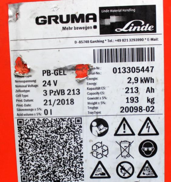 GRUMA 24 Volt 3 PzV 213 Ah - Bateria automotiva: foto 5 GRUMA 24 Volt 3 PzV 213 Ah - Bateria automotiva: foto 5